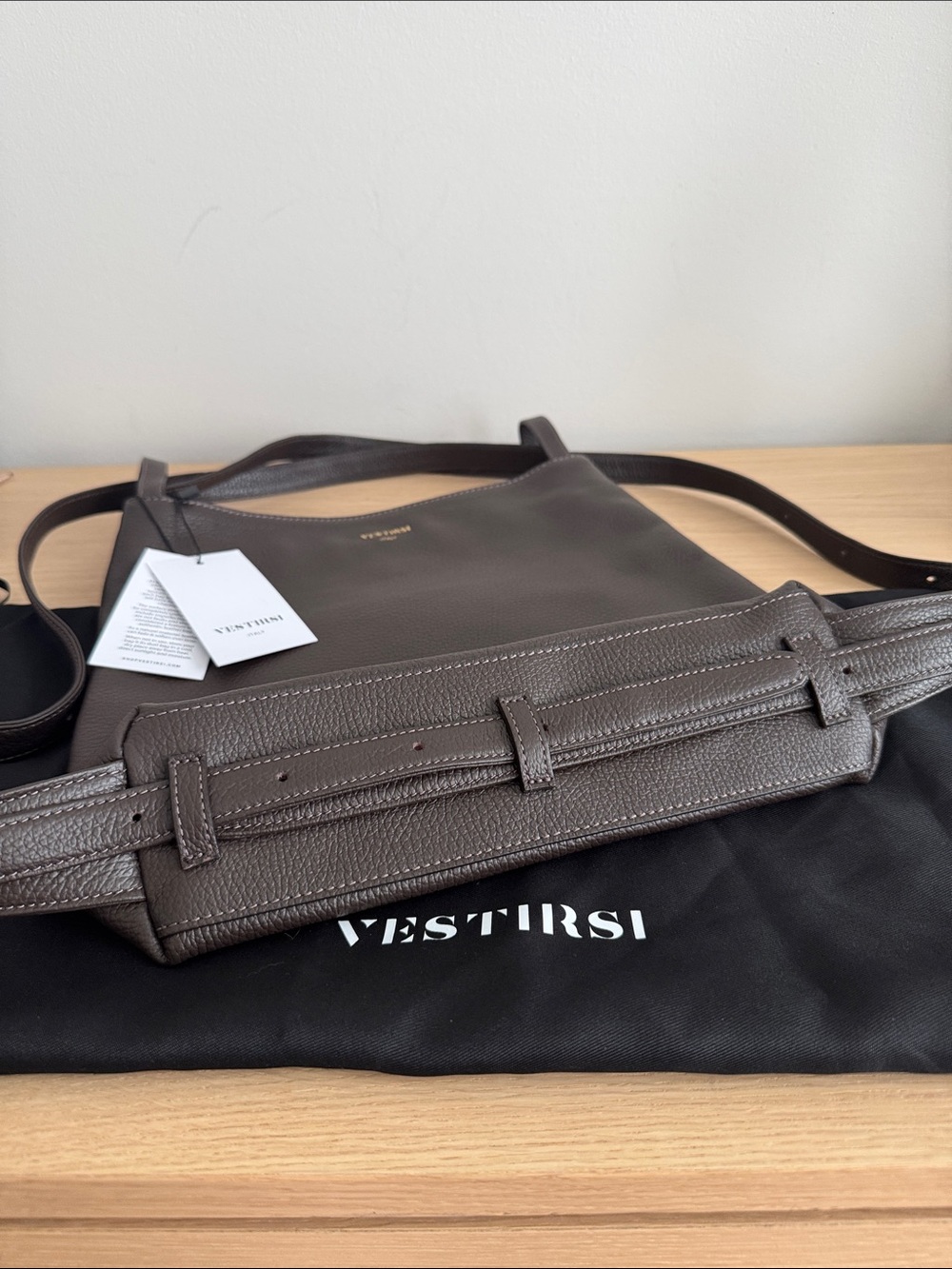 Vestirsi Bella Mini convertible bag NWT dark chocolate - Picture 2 of 10